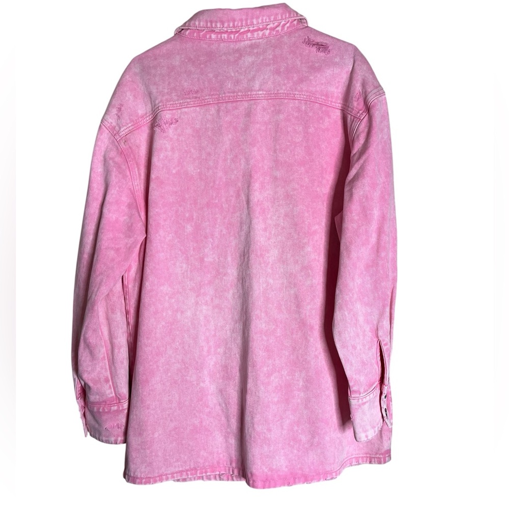 Retrofete Pink Denim Jacket Distressed size L - Picture 6 of 6
